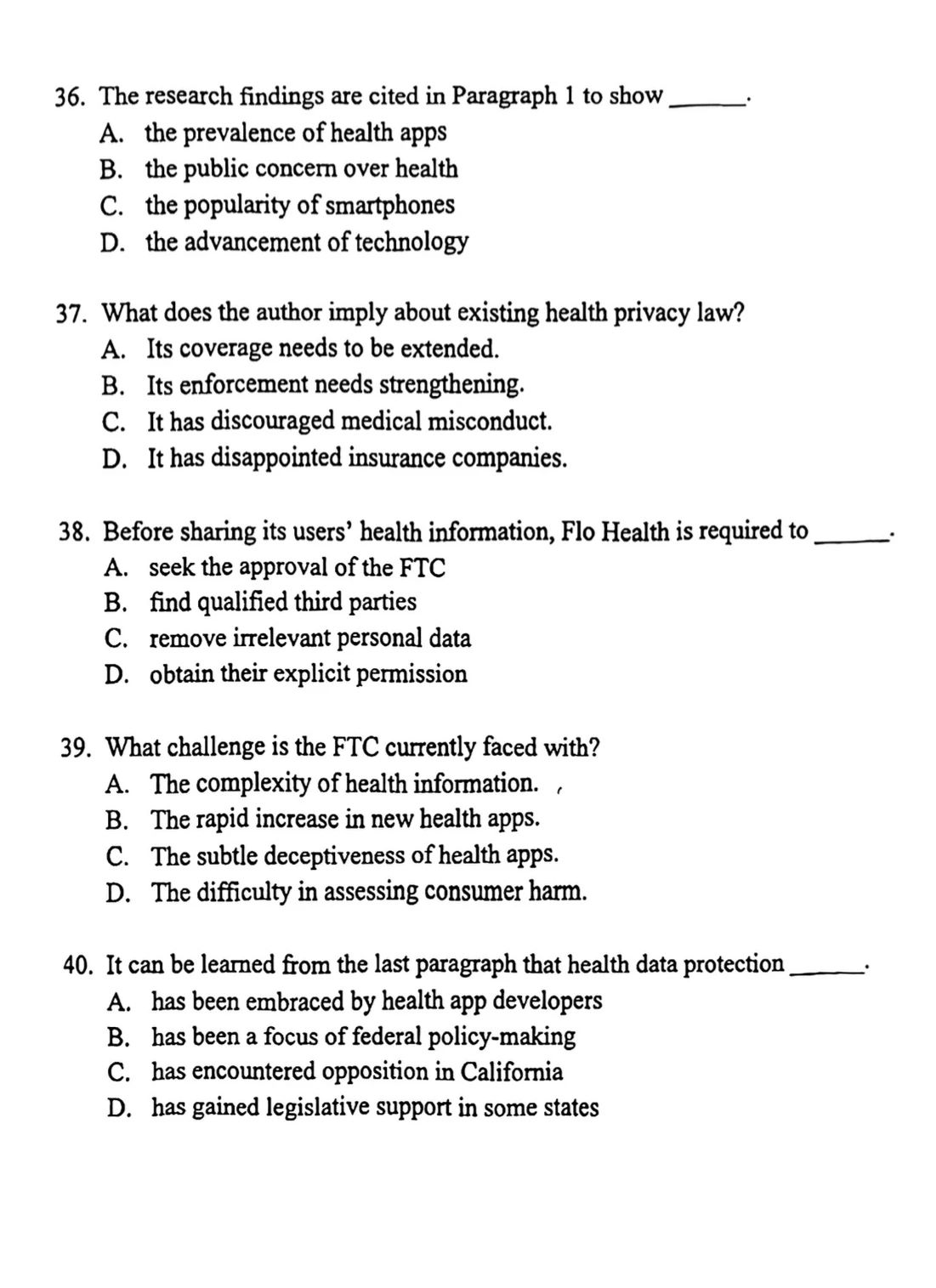 2024考研英語二答案和全解析 2024考研英語二答案和全解析