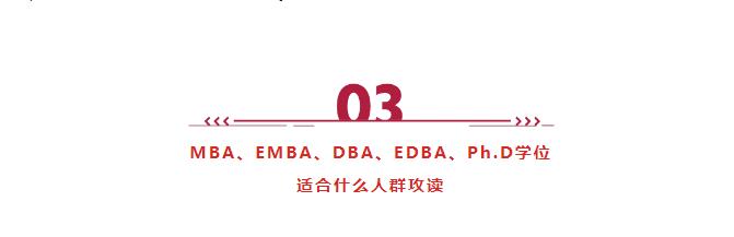 MBA、EMBA、DBA、EDBA、Ph.D有啥區別?適合什么人群就讀? MBA、EMBA、DBA、EDBA、Ph.D有啥區別?適合什么人群就讀?